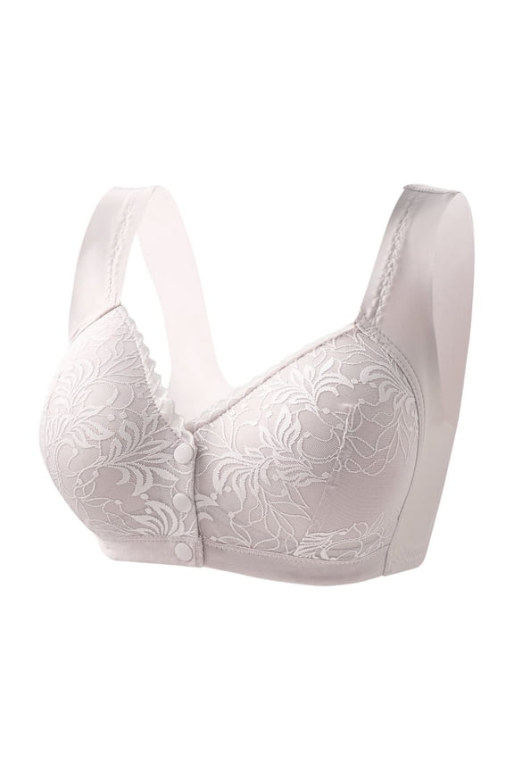 Bras for Older Women, Posy Bra - Comfortable Front Button Wireless Shaping, Front Button Bras