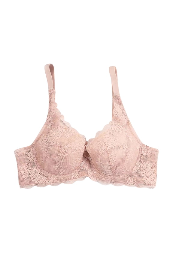 Bras for Older Women Pullover Bra Feature V-Neck Nursing Bra Style W-1844 Beige XXL