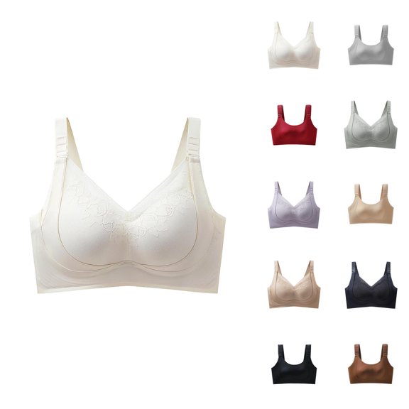 Bras for Older Women Seamless No Underwire Anti Sagging Full Coverage Womens Underwear Everyday Bra