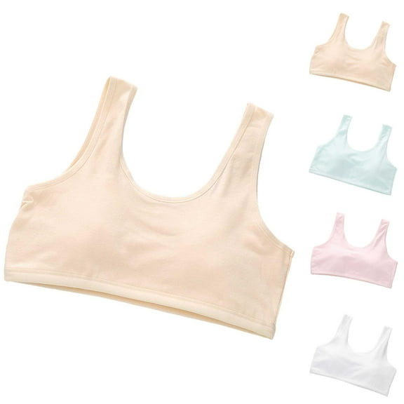 Bras for Tweens Bras for Teens Girls Underwear Crop Top Bra Seamless Sports Bra Training Lightweight Teen Camisole for Kids