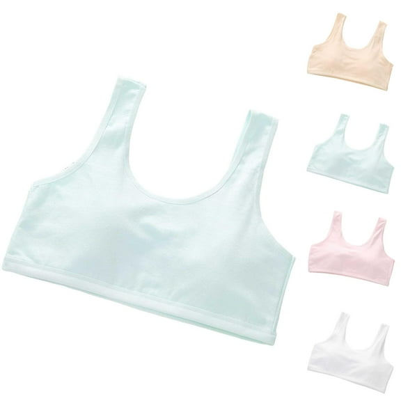 Bras for Tweens Bras for Teens Girls Underwear Crop Top Bra Seamless Sports Bra Training Lightweight Teen Camisole for Kids