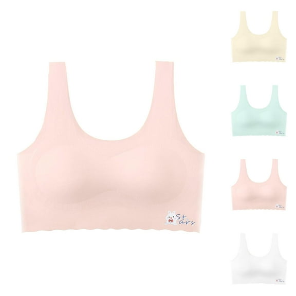 Bras for Tweens Wireless Training Bra Girls Underwear Training Bras for Teen Girls Sports Bras Comfort Soft Solid Color Bras for Everyday Use