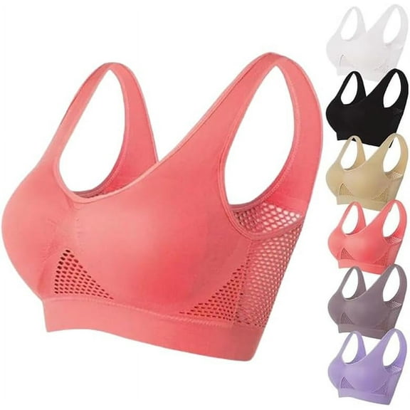 Bras for Women 2024 Sports Bras for Women Breathable Cool Liftup Air Bra No Underwire Bras for Women Large Bust