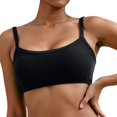 thumbnail image 1 of Bras for Women,Adjustable Square Neck Wireless Yoga Bra Top for Women Supportive Comfort Workout and Daily Wear,Sports Bras for Women,Black,XL, 1 of 5