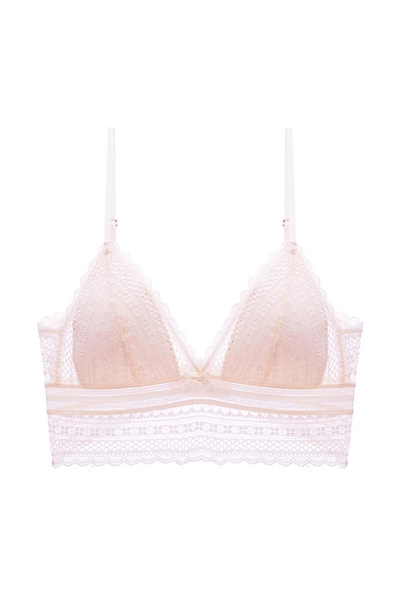 Bras for Women Bra Women Back Underwear French Open Back U Shaped Wirefree Summer Lightweight Thin Comfort Smoothing Convenience Pink L
