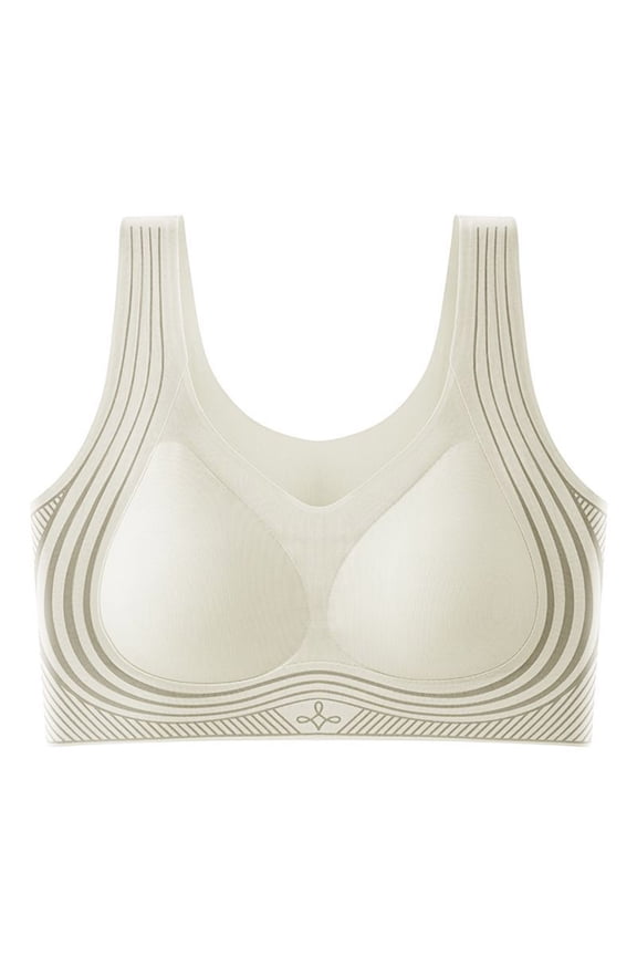 Bras for Women Bra Women’s Summer Comfort Sports Fusion Seamless Latex Back Support Fitness Top for Everyday Wear Gold M