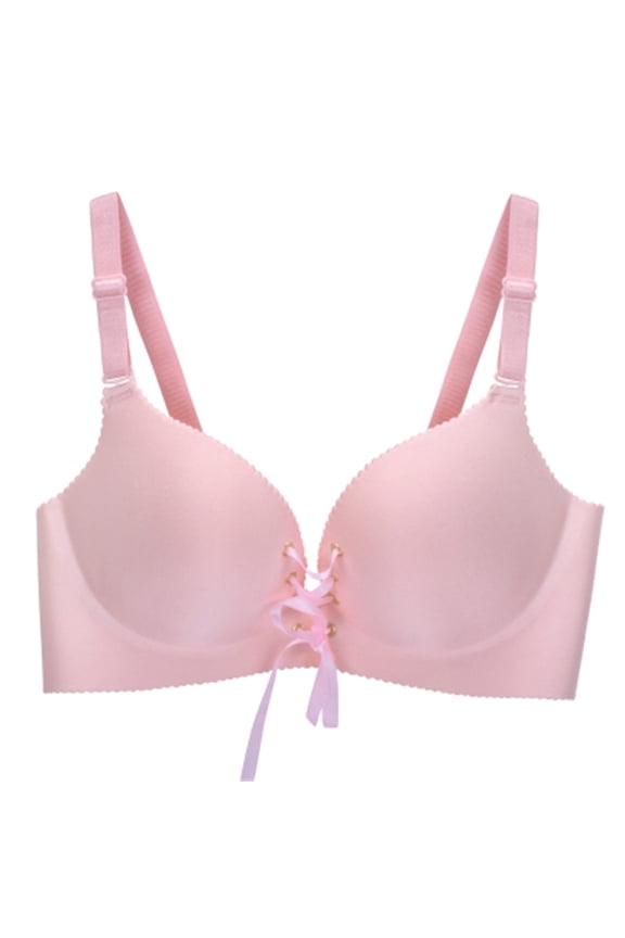 Bras for Women Bra for Women Smooth Lace Breathable Comfortable Wireless Support with Adjustable StrapsConverged Comfort Pink 70