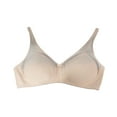 thumbnail image 1 of Bras for Women Breathable No Underwire Support Everyday Bra Adjustable Straps Full Coverage Comfort Daily Bras (Beige,L), 1 of 5