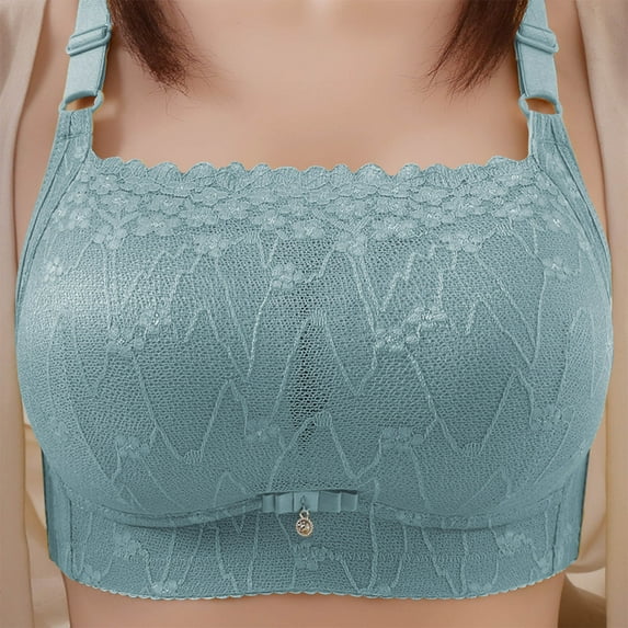 Bras for Women Under $5 Wire Free Embroidery Thin Style Ventilate Back Buckle Bra Without Steel Rim