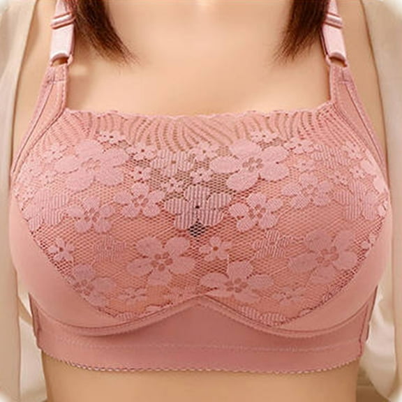 Bras for Women Under $5 Wire Free Embroidery Thin Style Ventilate Back Buckle Bra Without Steel Rim
