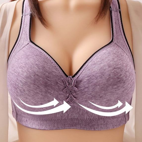 Bras for Women Clearance Woman's Comfortable Plus Size Breathable Bra Underwear No Rims