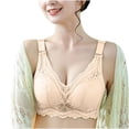 thumbnail image 1 of Bras for Women GaThRRgYP Woman's Fashion Solid Color Comfortable Lace Bra Underwear Bowknot No Rims, 1 of 9