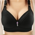 thumbnail image 1 of Bras for Women Clearance Woman's Printing Gathered Together Large Size Daily Bra Underwear No Rims, 1 of 3