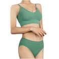 thumbnail image 1 of Bras for Women,Clearance Women's Bra Seamless Large Size Backing Sling Traceless Gathered Back Underwear Two-piece Underwear Suit, 1 of 4