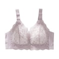 thumbnail image 1 of Bras for Women,Comfort Bra - Pattern Ribless Large Strap Jacquard Design with Four Support,Sports Bras for Women,Purple,B, 1 of 8