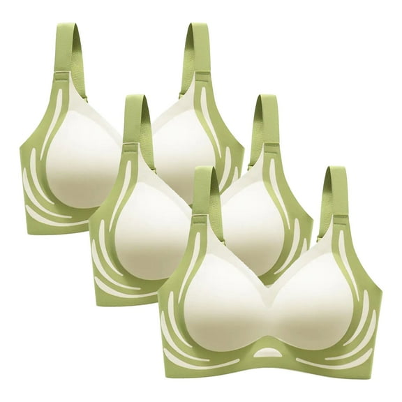 Bras for Women,Comfort Everyday Wear Plus Size Support Bra Seamless Design for Women All Day Casual Use 3PCS,Sports Bras for Women,Light Green,L