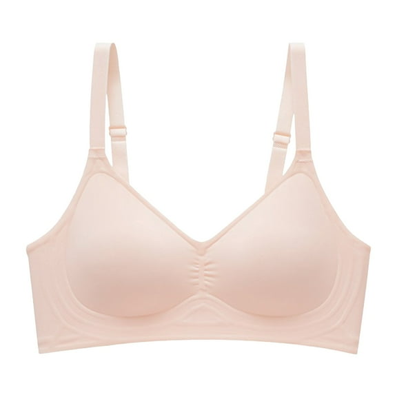 Bras for Women,Comfortable Seamless Full Coverage Bra - Wireless Bras Providing Soft Support in Regular and Plus Sizes,Sports Bras for Women,Beige,XL