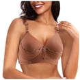 thumbnail image 1 of Bras for Women,Comfortable Thin Cup Bra for Middle and Elderly without Underwire -,Sports Bras for Women,Coffee,42, 1 of 9
