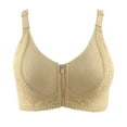 thumbnail image 1 of Bras for Women Custom Gym Push Up Elastic Straps Front Zipper Yoga Sports Bra For Women High Sports Bra on Clearance Beige 42, 1 of 2