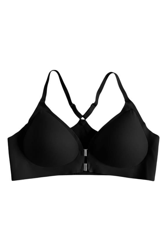 Bras for Women Deep V Racerback Comfy No Underwire Front Closure Bra Womens Seamless Jelly Bras 1 PC
