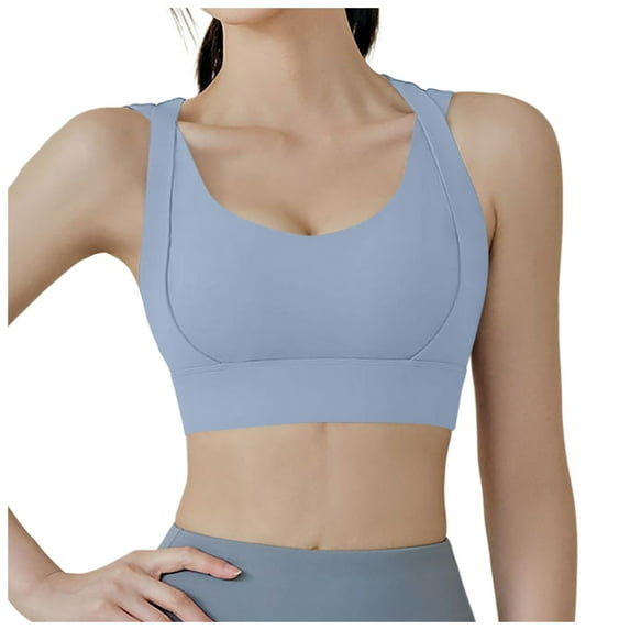Bras for Women,Detachable Strap Yoga Beauty Back Bra for Support and Comfort,Sports Bras for Women,Sky Blue,M
