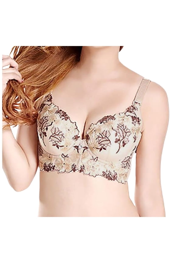 Bras for Women,Embroidered Adjustable Push Up Bra for Enhanced Lift and Alluring Style,Sports Bras for Women,A,34