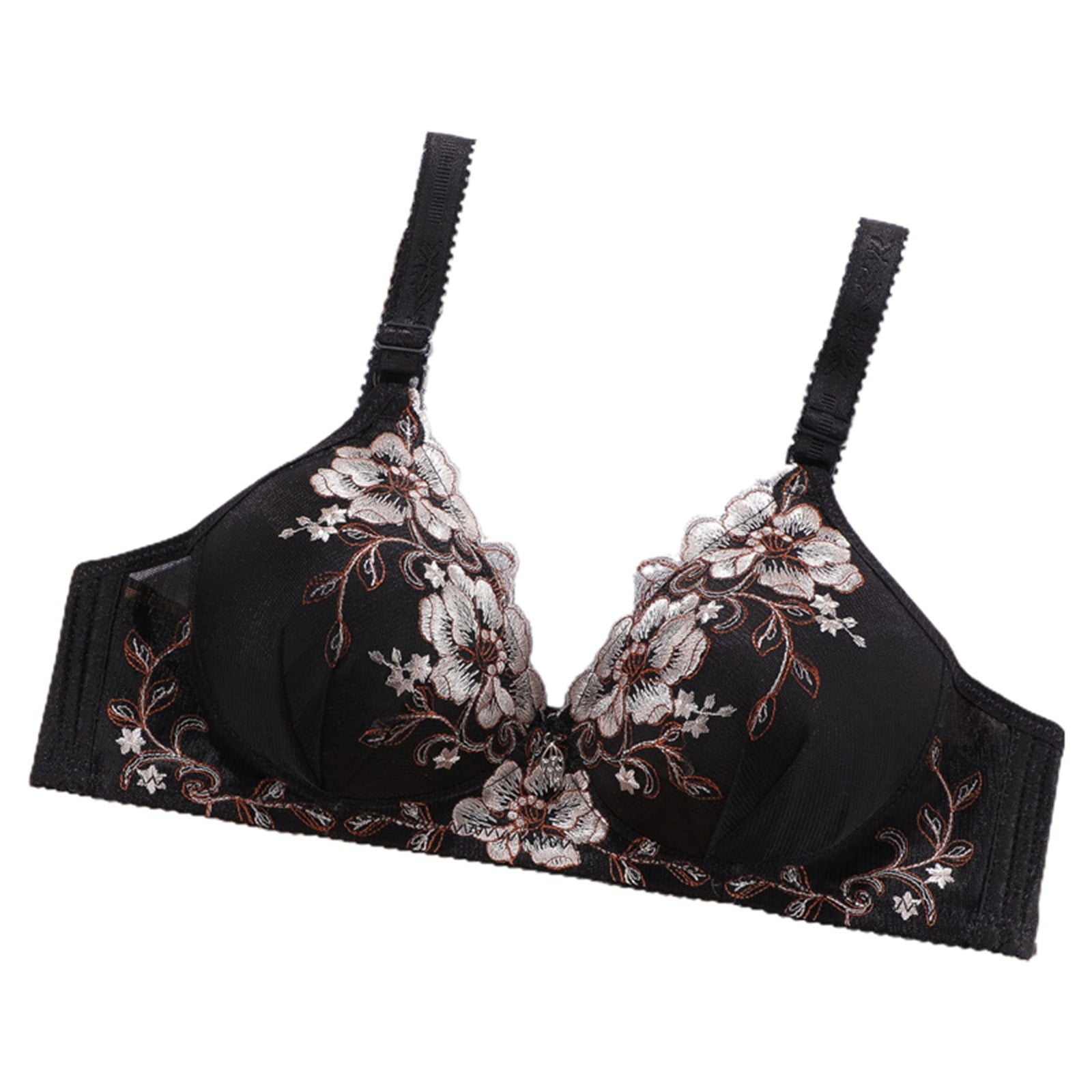 Bras for Women,Embroidered Breathable Comfort Bra Thin No Underwire ...