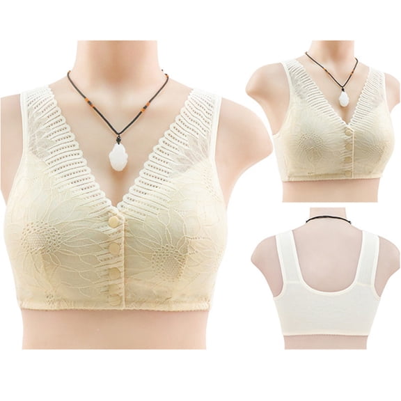 Bras for Women Enchante Full Coverage Underwire Bras Plus Size Fashion Front-Closure Lace Lingerie Bra Comfortable Everyday Seamless T-shirt Bras