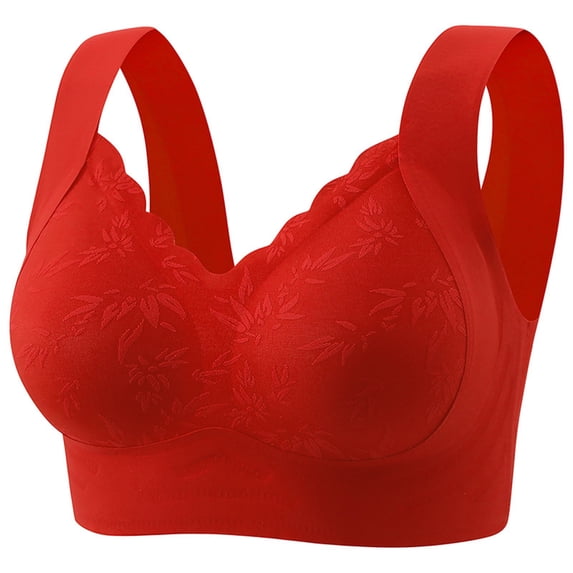 Bras for Women,Everyday Comfort Bra Soft Breathable Seamless Support Wireless Lightweight Design,Sports Bras for Women,Red,2XL