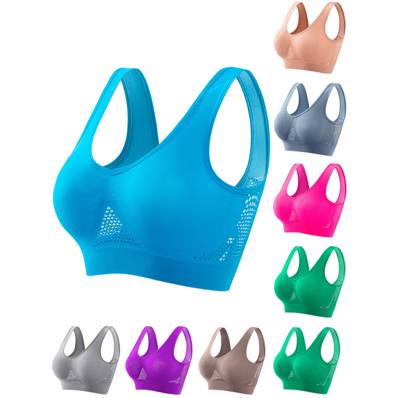 Bras for Women Everyday Comfort Seamless Bra Full Coverage Push Up Sport Bra Soft Breathable No Wire Bralettes, Size S-5XL