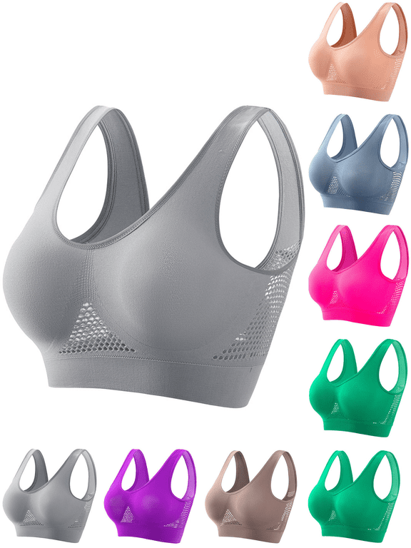 Bras for Women Everyday Comfort Seamless Bra Full Coverage Push Up Sport Bra Soft Breathable No Wire Bralettes, Size S-5XL