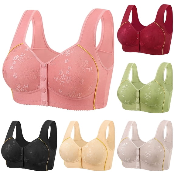 Bras for Women Fashion Adjustable Seamless Comfort Wireless Bralettes Medium Support Workout Yoga Bra Beige, Size 40