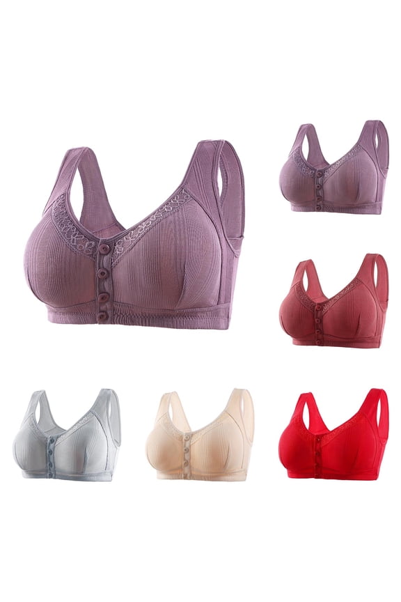 Bras for Women Fashion Adjustable Straps High Racerback Bra Adjustable Strappy Padded Sports Bra Red, Size 44