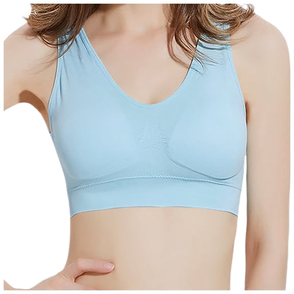 Bras for Women,Fashion Blouse Lapel Collar Casual Loose Fit Short Sleeve Top for Everyday Comfort,Sports Bras for Women,Light Blue,M