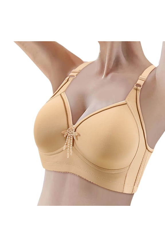 Bras for Women Fashion Casual Breathable Tube Top Bra Underwear Without Steel Ring Gathering And Adjusting Bro Bra Women 2 Brown 42