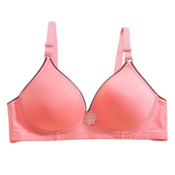 Bras for Women,Fashion Gathering Underwire Free Bra Comfortable Adjustable Plus Size ,Sports Bras for Women,Hot Pink,40