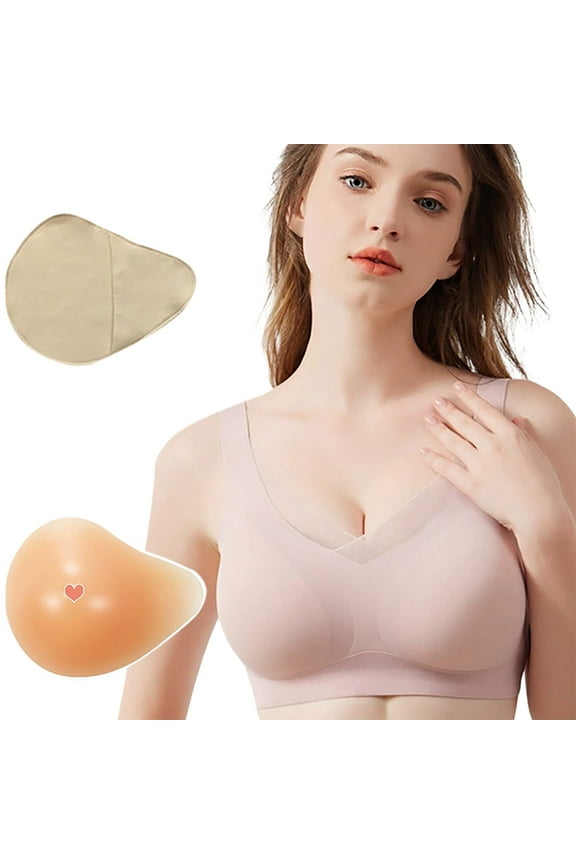 Bras for Women,Fashionable Post- Bra with Integrated Silicone Prosthesis Comfortable Stylish Design for Cancer,Sports Bras for Women,Pink,L