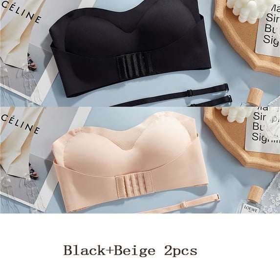 Bras for Women Female Small Breast Gathering Non-slip No Trace Girl No Steel Ring Breast Wrap Invisible Bra Plus Size
