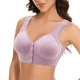 thumbnail image 1 of Bras for Women,Front Buckle Adjustable Seamless Yoga Bra with Lace Edge for Movement and Sleep Comfort,Sports Bras for Women,Purple,36, 1 of 4