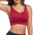 thumbnail image 1 of Bras for Women,Front Buckle Lace Edge Seamless Movement Yoga Sleep Bra for Comfort and Support,Sports Bras for Women,,2XL, 1 of 5