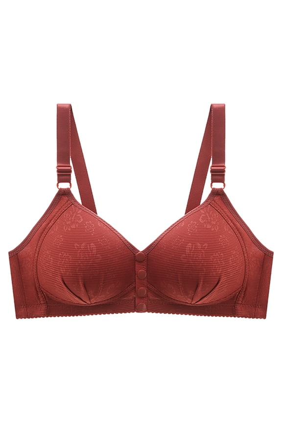 Bras for Women,Front Buckle Lace Edge Seamless Movement Yoga Sleep Bra for Support and Comfort,Sports Bras for Women,Red,40