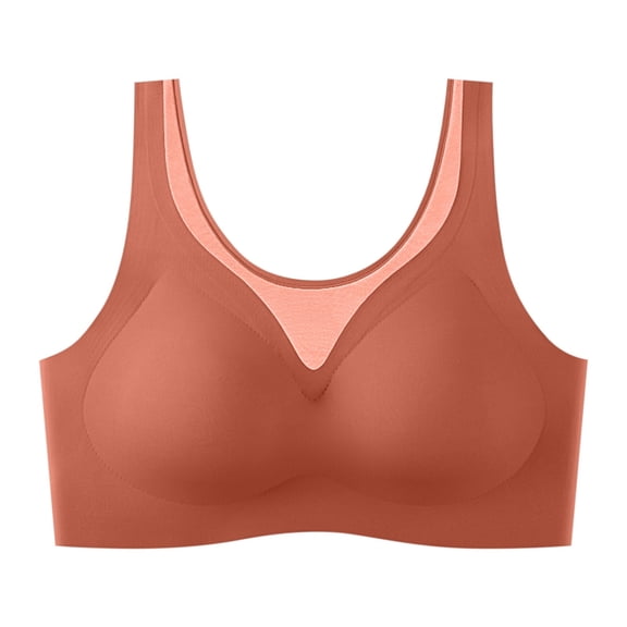 Bras for Women,Front Buckle Lace Trim Seamless Yoga Sleep Bra for Movement and Comfortable Support,Sports Bras for Women,Red,L
