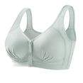 thumbnail image 1 of Bras for Women Front Closure Bra Full Coverage Comfortable Bras No Underwire Plus Size Bra Green 36, 1 of 5