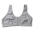 thumbnail image 1 of Bras for Women,Front Closure Bra with Adjustable Wide Support Straps for All Day Comfort and Style,Sports Bras for Women,Grey,L, 1 of 7