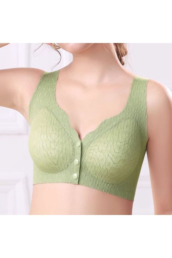 Bras for Women Front Closure Free Shipping Under $10 Lace Fashion Thin Style Ventilate Front Buckle Bra Without Steel Rim