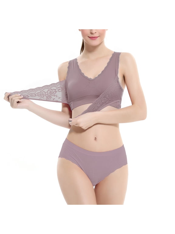 Bra for Women Front Closure Padded Feature V-Neck Sport W-1464