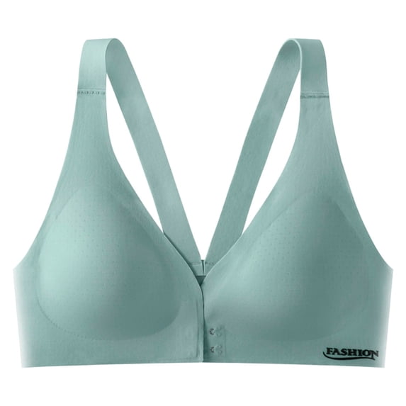 Bras for Women,Front Closure Racerback Underwire Bra Full Coverage Unlined Plus Size Support,Sports Bras for Women,Blue,2XL