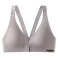 thumbnail image 1 of Bras for Women,Front Closure Racerback Underwire Bra Full Coverage Unlined Plus Size Support,Sports Bras for Women,Purple,2XL, 1 of 6