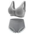 thumbnail image 1 of Bras for Women Full Coverage Front Close Beauty Back Wire-Free Elder Woman Bra Shoulder Strap Comfy Breathable Nightwear 36, 1 of 2