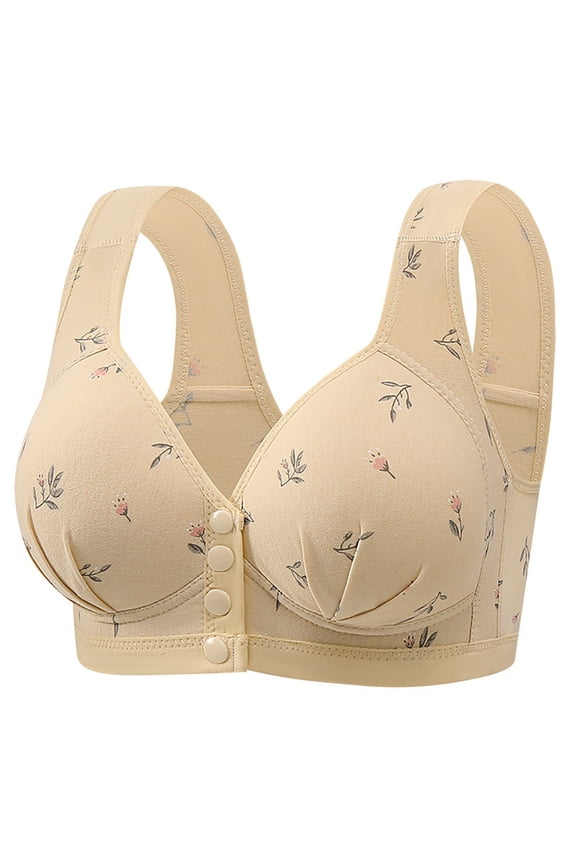 Bras for Women Full Coverage Front Large Size No Ring Gathering Anti Sagging Fixed Cup Vest Style Cover Comfortable Push Up Bra
